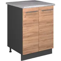 Vicco Mueble bajo para fregadero Fame-Line Roble dorado/Antracita 60 cm, Model 65271