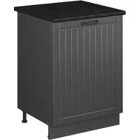 Vicco Mueble bajo de cocina Fame-Line Gris oscuro/Antracita 60 cm 1 puerta con encimera, Model 65158