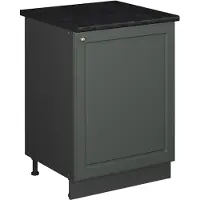 Vicco Mueble bajo de cocina Fame-Line Verde dorado Casa de campo/Antracita 60 cm 1 puerta con encimera, Model 65166