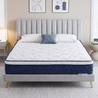 Tribesigns , colchón de muelles ensacados, 160x200 cm – 9 zonas, espuma viscoelástica con gel, funda de lyocell, Öko-Tex, firmeza H3, 25 cm, transpirable, libre de sustancias nocivas, color azul