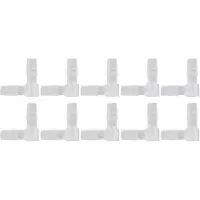 Gistuch 10 piezas de codo para tubo de plástico, de 90 grados, conector de conexión de igual diámetro, en forma de L, para acuario, de 6 mm