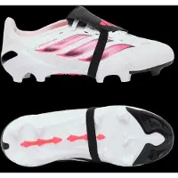 Adidas adidasBota de fútbol con lengüeta plegable Predator League césped natural seco 33 1/2 Cloud White / Solar Turbo / Core Black Niño