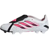 Adidas adidasBota de fútbol con lengüeta plegable Predator League césped natural seco 30 1/2 Cloud White / Solar Turbo / Core Black Niño