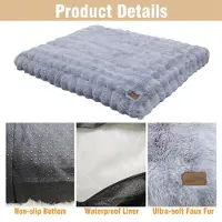 StarTech.com Cama para perros ultra suave - Cama para perros de tamaño 4XL - Funda desmontable - Lavable a máquina - Cojín calmante para mascotas - Colchón de espuma moderna - Color azul grisáceo