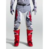 Alpinestars Racer Air Lone para hombre Pantalón de cross Gris/Rojo 32 hombres