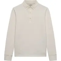 Superdry para mujer. W6012331A Polo rugby Classic Rugby blanco roto (S), Casual, Algodón, Manga larga, outlet 2026.