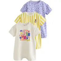 Next Pijama entero/body beige claro / amarillo / lila