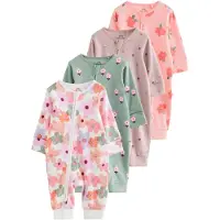 Next Pijama azul claro / marrón claro / rosa / blanco