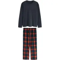 Next Pijama largo navy / rojo
