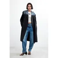 Desigual , Abrigo Trench Largo, Mujer, Negro, L