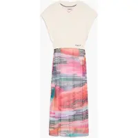 Desigual , Vestido estampado 2 en 1, Mujer, Poliester, Rojo, S