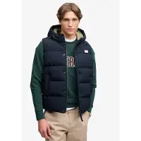 Superdry para hombre. M5012425A Chaqueta Everest azul marino (S), Casual, Outdoor, Nylon reciclado, outlet 2026.