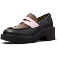 Camper para mujer. K201425-036 Mocasines de piel Milah Twins negro (36), 5 a 8cm, Ninguno, Casual, outlet 2026.