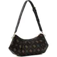 GUESS para mujer. HWGP2489180 Bolso de hombro logo Allegra marrón oscuro (OSFA), Casual, Poliuretano, outlet 2026.