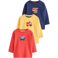 Next Camiseta ecru / navy / amarillo / naranja
