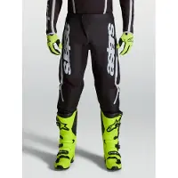 Alpinestars Fluid Apex V2 para hombre Pantalón de cross Negro/Plata 40 hombres