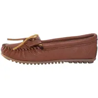 Minnetonka Mocasines 'Deerskin Kilty' caramelo / marrón claro