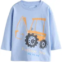 Next Camiseta azul claro / naranja / negro
