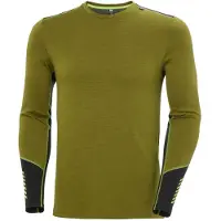 Helly Hansen - Ropa interior térmica - Lifa Merino Midweight Crew Olive Green de Lana - Talla L - Verde