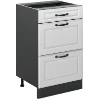 Vicco Mueble bajo de cocina R-Line Blanco casa de campo/Antracita 50 cm sin encimera, Model 69842