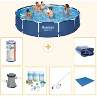 Bestway Steel Pro, piscina redonda - 396 x 84 cm - 7 piezas - Modelo S21619