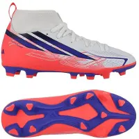Adidas adidasBota de fútbol F50 Hyperfast Club Mid césped natural seco / multiterreno 31 1/2 Cloud White / Solar Purple / Solar Turbo Niño