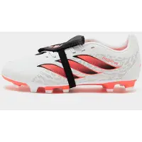 Adidas adidasBota de fútbol con lengüeta plegable Predator Club césped natural seco / multisuperficie 33 1/2 Cloud White / Solar Turbo / Core Black Niño