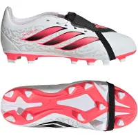 Adidas adidasBota de fútbol con lengüeta plegable Predator Club césped natural seco / multisuperficie 37 1/3 Cloud White / Solar Turbo / Core Black Niño