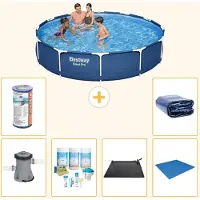 Bestway Steel Pro, piscina redonda - 366 x 76 cm - 7 piezas - Modelo S21602