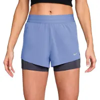 Nike - Women's Swift Dri-Fit Mid-Rise 2-In-1 Shorts - Pantalones cortos de running size M, morado