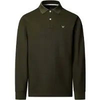 Hackett London para hombre. HM5500048 Polo Slim Fit Logo de manga larga verde (L), Casual, Algodón, Clásico, outlet 2026.