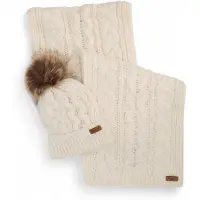 Barbour para mujer. LGS0025 Set regalo gorro y bufanda Penshaw beige (OSFA), Casual, Acrílico, outlet 2026.
