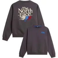 The North Face - Sudaderas - M Retro Trail Relaxed Crew Graphic Anthracite Grey - Talla XL - Gris