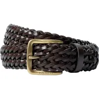 Hackett para hombre. HM4100081 Cinturón de piel Plait marrón (M), Casual, Clásico, outlet 2026.