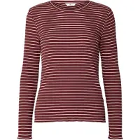 Selected Camiseta 'SLFAnna' burdeos / blanco