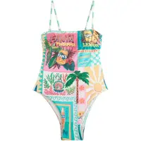 Next Bañador moldeador aqua / verde / naranja claro / rosa claro