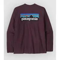 Patagonia - L/S P-6 Logo Responsibili-Tee - Camiseta de manga larga size XS, marrón/morado