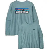 Patagonia - Women's L/S P-6 Logo Responsibili-Tee - Camiseta de manga larga size L, turquesa
