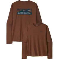 Patagonia - L/S Cap Cool Daily Shirt Boardshort Logo - Camiseta funcional size XL, marrón