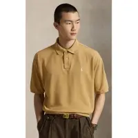 Ralph Lauren para hombre. 710B18907007 Polo de piqué Relaxed Fit beige (L), Casual, Algodón, Manga corta, outlet 2026