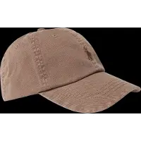 Ralph Lauren para hombre. 710980231502 Gorra de sarga teñida en prenda marrón (OSFA), Casual, Algodón, outlet 2026.