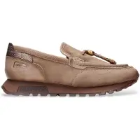 Hispanitas para mujer. HI265128 Mocasines de Piel Oregon taupe (41), Plano, Ninguno, Casual, outlet 2026.