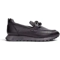 Hispanitas para mujer. HI265183 Mocasines de Piel Oregon negro (36), 1 a 3cm, Ninguno, Casual, outlet 2026.