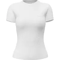 GUESS para mujer. W6YI12K3751 Camiseta con logo de pedrería blanco (M), Casual, Modal, Manga corta, outlet 2026.