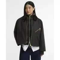 Barbour para mujer. LWX1567 Chaqueta de algodón encerado Arlene Checked Wax verde (XS), Casual, outlet 2026.