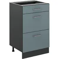 Vicco Mueble bajo de cocina R-Line Gris azulado/Antracita 50 cm sin encimera, Model 69866