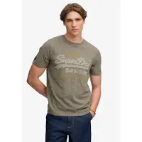 Superdry Camiseta 'Heritage' curry / gris claro / oliva