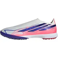 Adidas adidasBota de fútbol sin cordones F50 Hyperfast Pro moqueta 42 Cloud White / Solar Purple / Solar Turbo Unisex