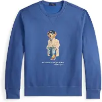 Ralph Lauren para hombre. 710B27073001 Sudadera de felpa con Polo Bear azul (XXL), Casual, Algodón, outlet 2026.