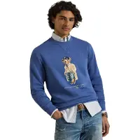 Ralph Lauren para hombre. 710B27073001 Sudadera de felpa con Polo Bear azul (XL), Casual, Algodón, outlet 2026.